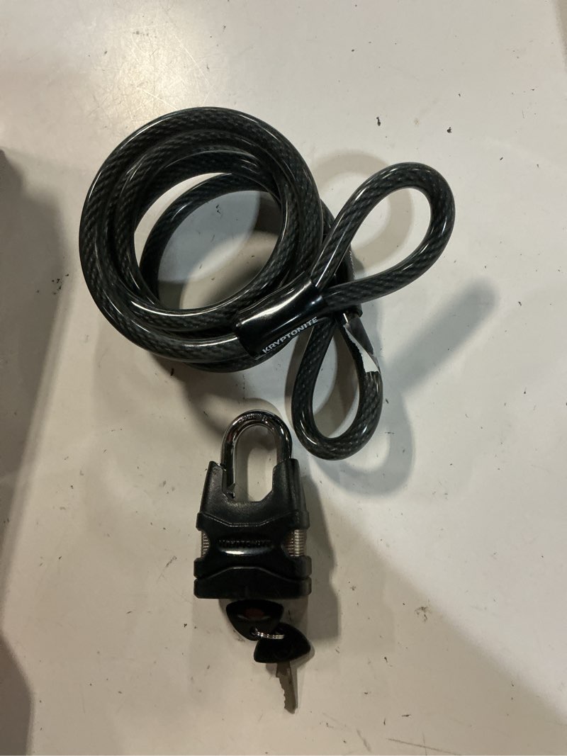 Condition photo showing Good Condition for kryptonite double loop cable & padlock bicyce lock