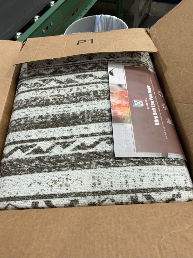 Condition photo showing Good Condition for RUGSURE Washable Area Rugs 8' x 10' - 1/6 Thick - Moroccan-Inspired -Stain & Water Resistant Non-Slip - Resistant Rug for Living Room, Bedroom, Nursery, Pet & Child Friendly (Brown) Morocco-brown 8' x 10' (Rectangular)