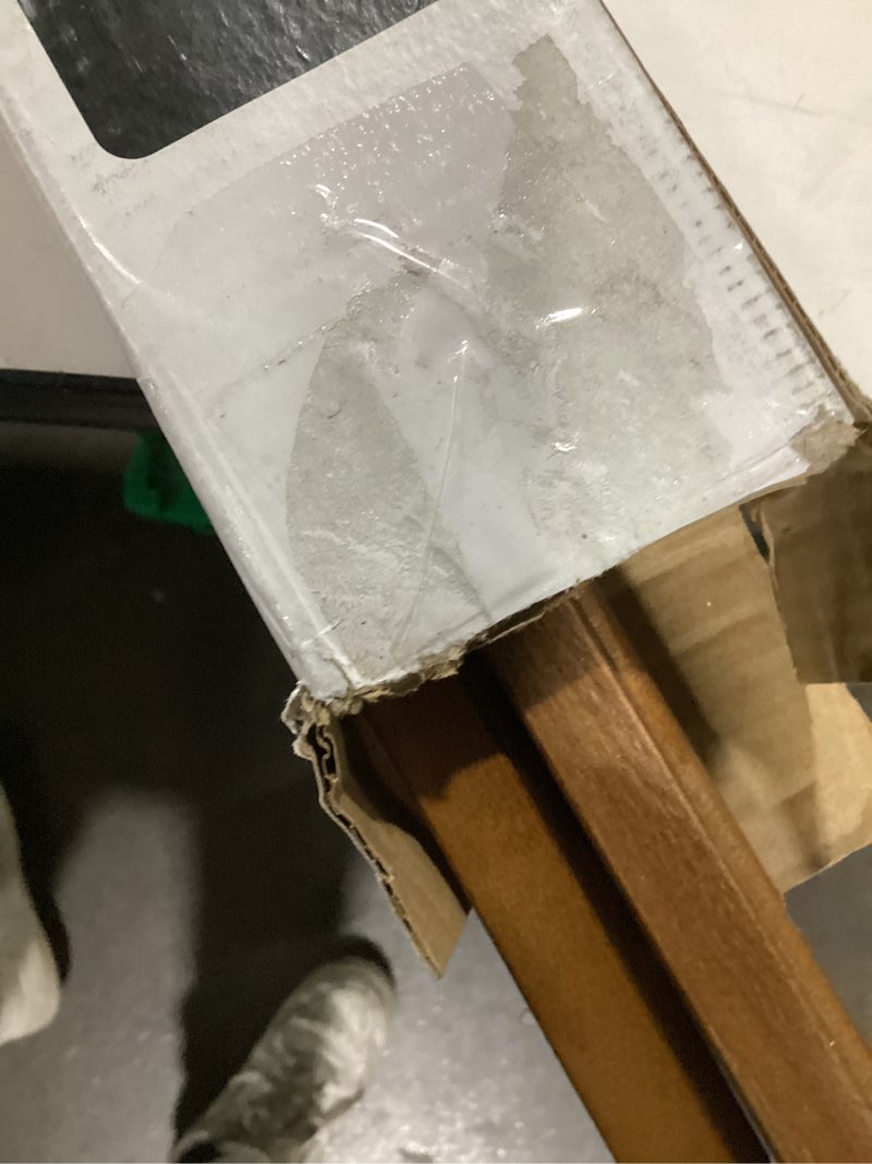 Condition photo showing Good Condition for meeden easel stand for wedding sign: wood tripod for poster board - wooden easel standing for display welcome picture walnut color