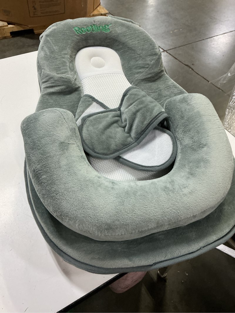Condition photo showing Good Condition for baby feeding pillow, anti overflow feeding pillow for reducing spit-up, safety nursing pillow, baby lounger reflux wedge breastfeeding, removable top and bottom grey