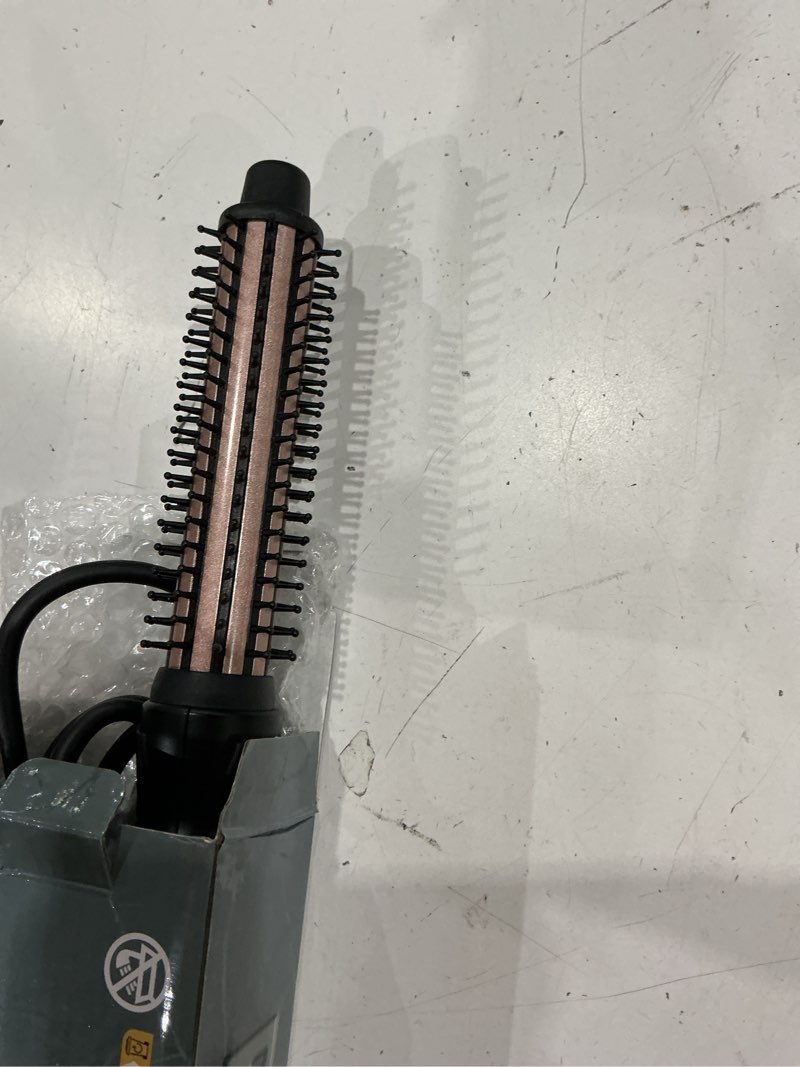 Condition photo showing As Is for thermal brush, heated round brush & curling iron with ceramic ionic technology, hair tools for volumizing & styling, travel-friendly hot comb with adjustable temperature?rose gold 1.25 inch?