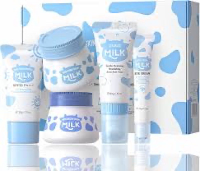  Milk Skincare Set for Kids & Teens, Complete Kids Skin Care Set for Girls Ages 8-12, Skin Care
