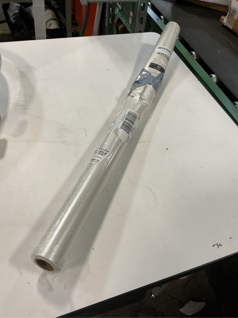 Condition photo showing As Is for LaRibbons White Wrapping Paper, 30 Inch x 33 Feet, Solid Color Pearly-Lustre Gift Wrapping Paper Rolls for Wedding, Christmas, Valentine's Day, Birthday, Baby Shower White 30 Inch x 33 Feet