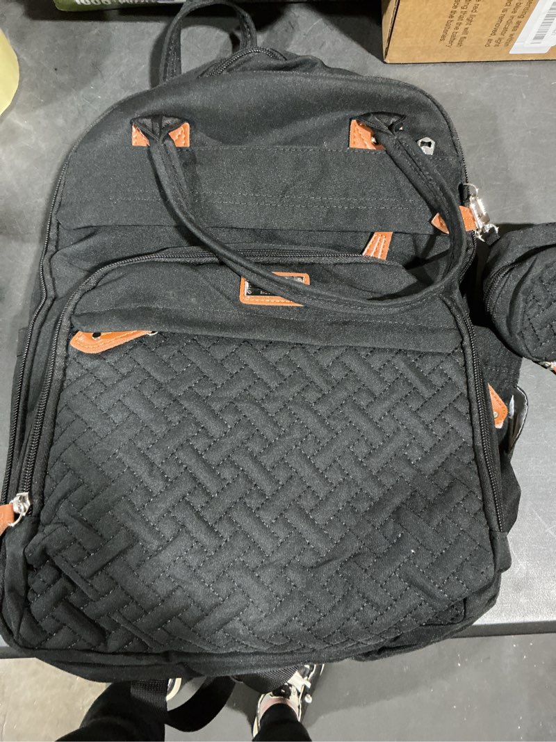Condition photo showing Good Condition for BabbleRoo Diaper Bag Backpack - Baby Essentials Travel Tote - Multi Function Water Resistant Diaper Bag, Travel Essentials Baby Bag with Changing Pad, Stroller Straps & Pacifier Case - Unisex, Black 26L Black