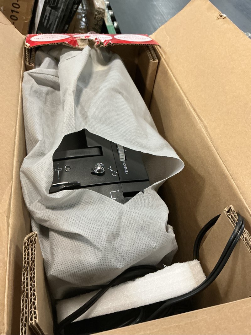 Condition photo showing As Is for singer heavy duty 4432 high speed black sewing machine with accessory kit | strong motor with enhanced piercing power, 110 stitch applications, full metal frame, 1-step buttonhole & led light hd 4432 sewing machine