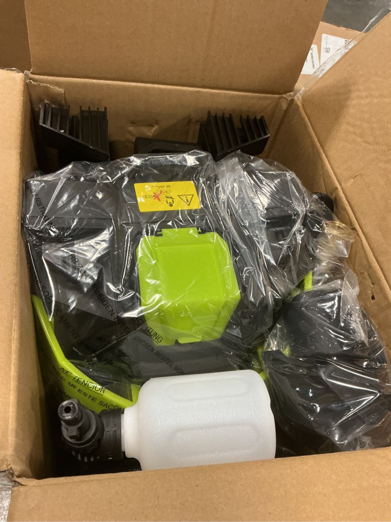 Condition photo showing Good Condition for Pressure Washer, Power Washer with 4 Quick Connect Nozzles, High Pressure Cleaning Machine with Foam Cannon for Cars/Fences/Driveways/Patios/Home Cleaning, 1250~2030 PSI Green