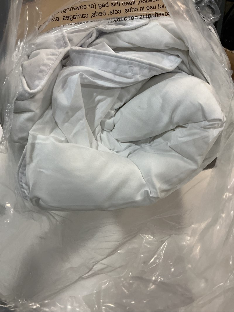 Condition photo showing Good Condition for amazon basics white down alternative comforter and duvet insert with corner tabs, machine washable, king, light white king light
