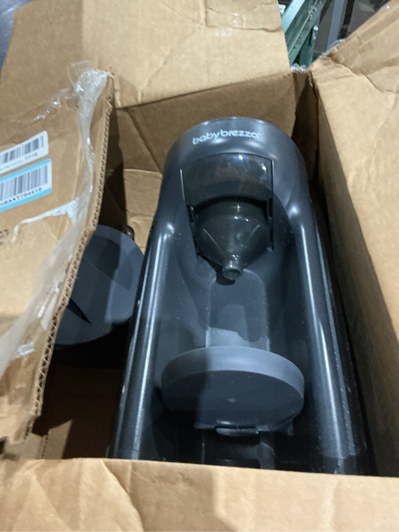 Condition photo showing As Is for baby brezza formula pro advanced formula dispenser machine - automatically mix a warm formula bottle instantly - easily make bottle with automatic powder blending, charcoal