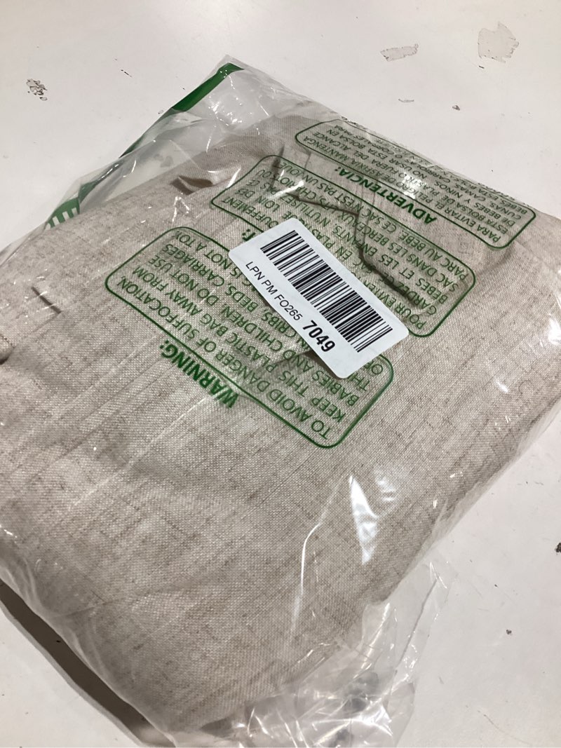 Condition photo showing Good Condition for jinchan Linen Smei Sheer Curtains 90 Inch Length 2 Panels Set Light Filtering Window Curtains for Living Room Bedroom Farmhouse Drapes for Home Decor Drapes, Back Tab, Linen Natural, 50W x 90L 50"W x 90"L (Pack of 2) *Light Beige