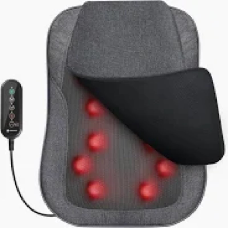 CooCoCo 14"×19" Shiatsu Back Massager with Heat, Birthday Gifts for Dad Mom Women Men Husband, Porta