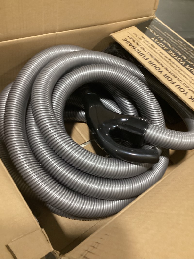 Condition photo showing Good Condition for ovo central vacuum standard kit, with 30/35/40/50ft low-voltage hose, on/off control at the handle, 12’’ combo brush and accessories, for hard surfaces and carpets, b 30', black, (kit-lv30s) 30ft black