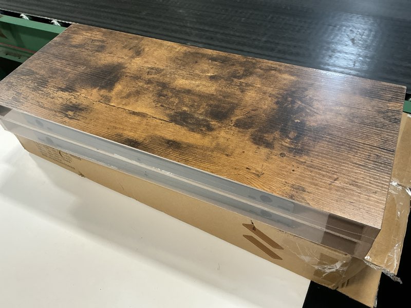 Condition photo showing New/Like New for QEEIG Floating Shelves for Wall 23.6" Long - Wall Mounted Shelf Bathroom Kitchen Living Room Bedroom Farmhouse Home Decor Display Bookshelf Large 23.6 x 9.3 inch Set of 2, Rustic Brown (008-60BN) 23.6" A. Brown