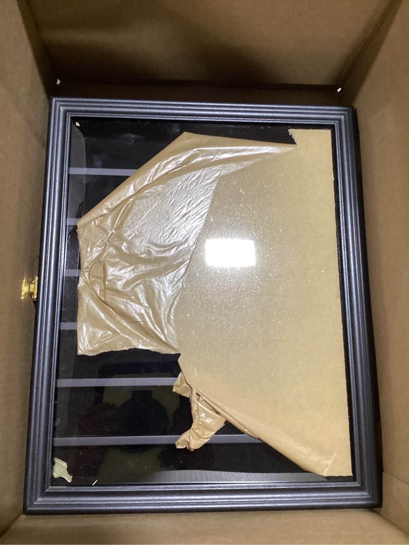 Condition photo showing Good Condition for Jinchuan Knife Display Case Pocket Knife Display Stand Military Folding Knife Shadow Box Wall Cabinet with Uv Protection Acrylic Lockable, Black