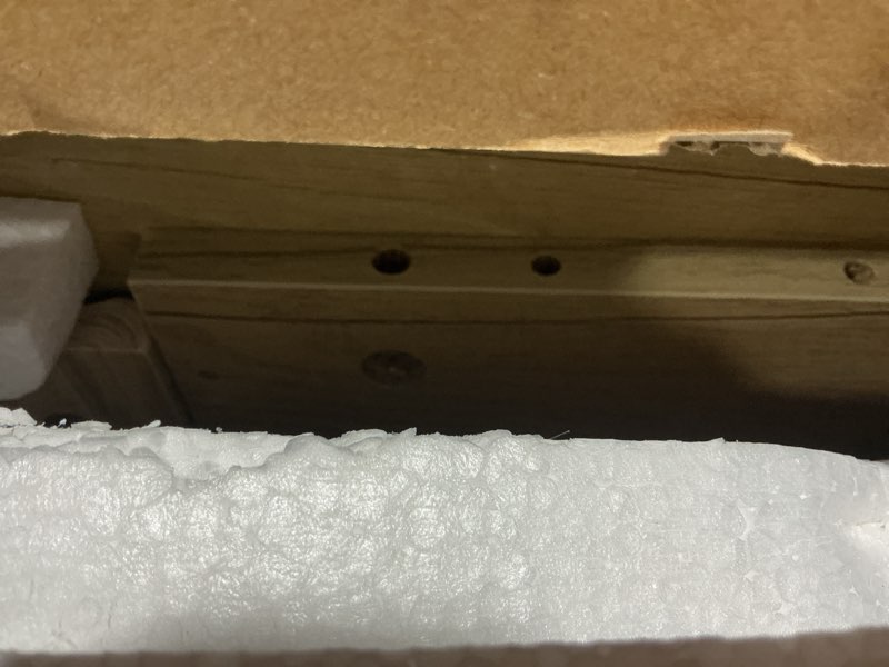 Condition photo showing Good Condition for Fluted Lift Top Coffee Table with Hidden & Open Storage, Rectangle Modern Coffee Table for Living Room, Smooth Hydraulic Lift, Large Capacity, Safe Round Corner Easy to Clean, Vertical Grain-Natural