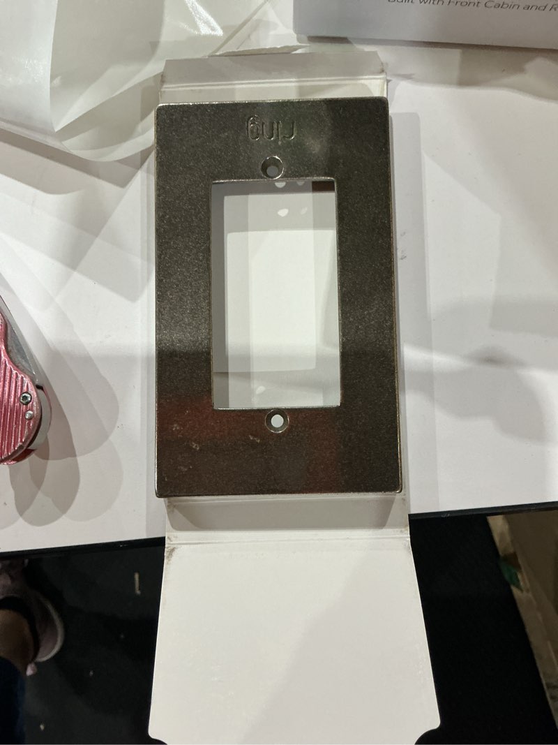 Condition photo showing As Is for ring video doorbell elite faceplate - white bronze medium