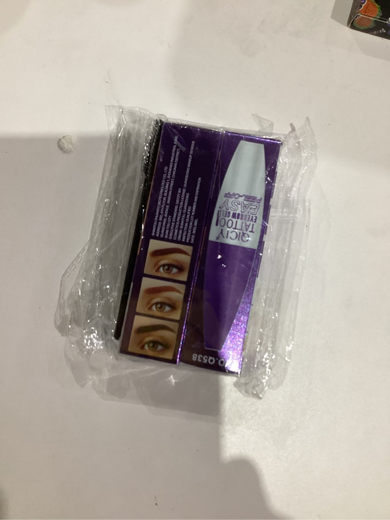 Condition photo showing New/Like New for Tattoo Eyebrow Gel Easy Peel Off, Easy Peel-Off Eyebrow Gel- Waterproof & Sweatproof, 2PCS Black Peel off Eye Brow Tinted Cream, Tattoo Brow Peel off Tint Gels for All Skin Types-2pcs-#1