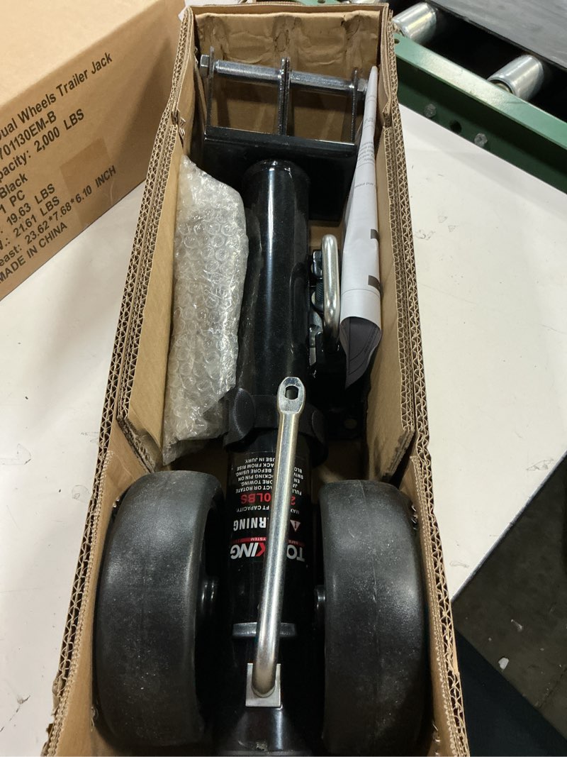 Condition photo showing New/Like New for 2000 lbs upgraded boat trailer jack, 10" lift, bolt on trailer jack for rv, boat and more, black