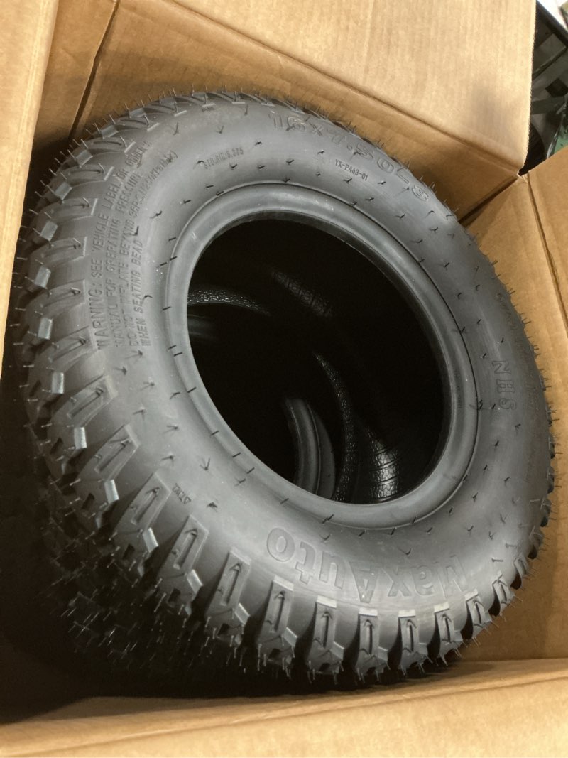 Condition photo showing Good Condition for maxauto 16x7.50-8 16x7.5x8 turf saver lawn mower tire 4ply, set of 2