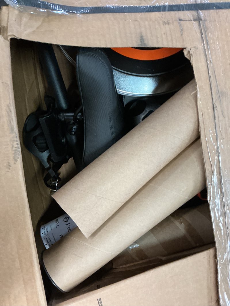 Condition photo showing As Is for DMASUN Exercise Bike, Magnetic Resistance Stationary Bike for Home with 330 LBS Capacity, Pedals with Anti-loosening Nuts, Indoor Bike with Comfortable Seat Cushion, Digital Display with Tablet Holder Orange Magnetic Plus