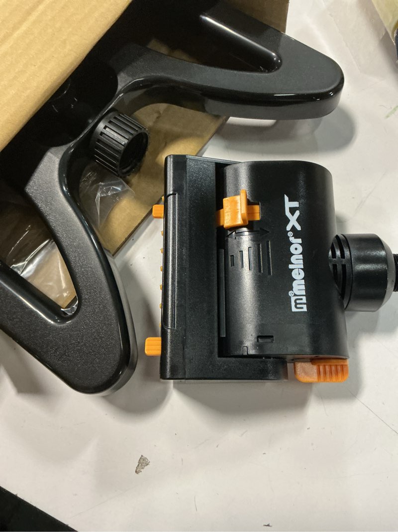 Condition photo showing As Is for Melnor 65131AMZ MiniMax Turbo Oscillator Sprinkler, 4000 sq. ft., 4-Way Adjustable, Quick Connect Bundle, Black, Yellow QuickConnect Set Sled Base