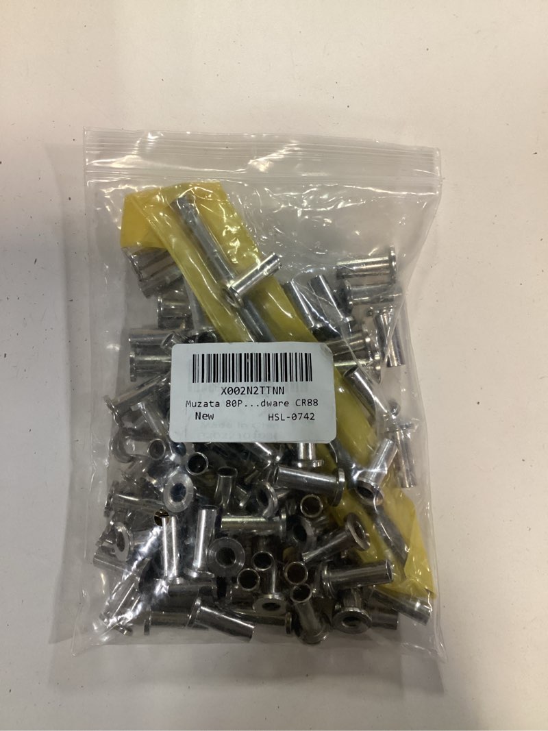 Condition photo showing As Is for Muzata 80 Pack 1/8" 5/32" 3/16" Cable Railing Protector Sleeves T316 Stainless Steel Protective Sleeves Deck Cable Railing Hardware Kit for Wood Posts CR88 Level - 0° 80