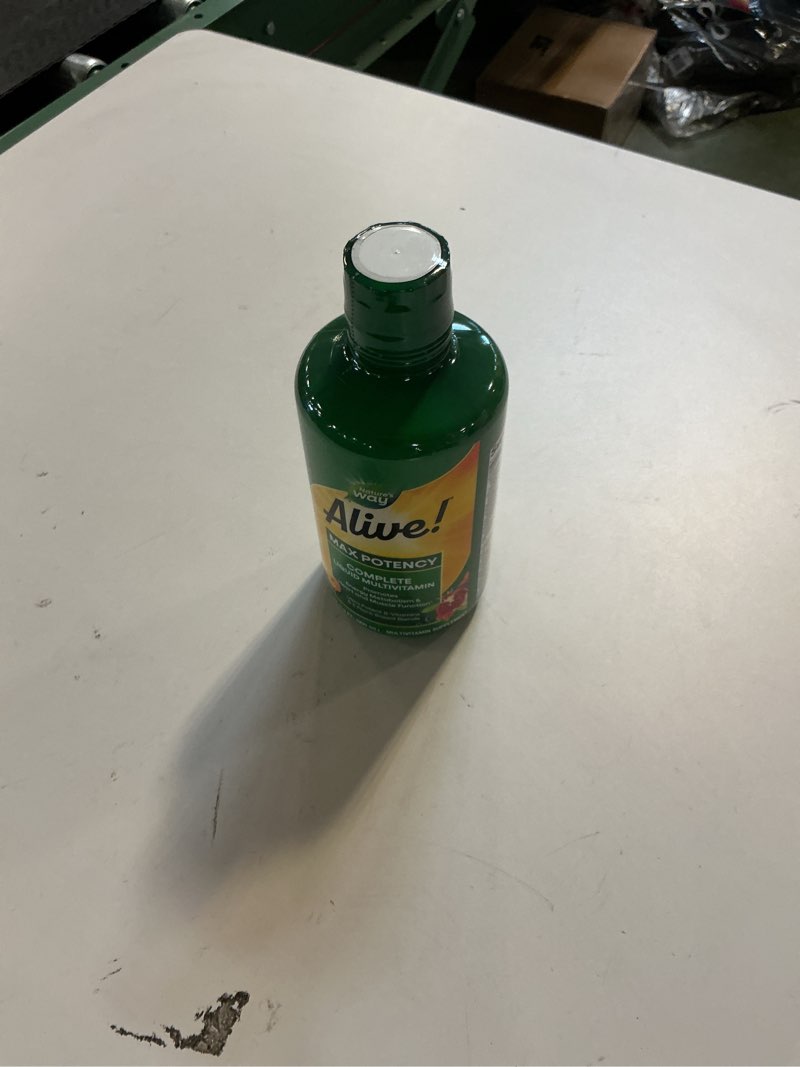 best by 02/2026 nature s way alive! max potency liquid multivitamin  30.4 fl oz.  citrus flavored