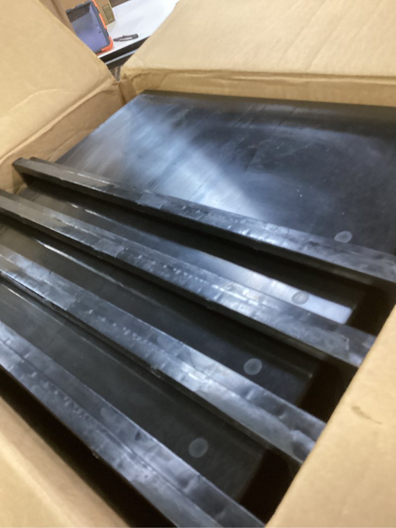 Condition photo showing Good Condition for Plastic Containers for Organizing and Storage Bins for Closet, Kitchen, Office, Garage or Pantry Organization, Stackable Bins, Extra Large (14.8" x 16.5" x 7"), 4-Pack, Black Black Extra Large, 4-Pack