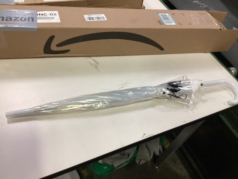 Condition photo showing Good Condition for Clear Wedding Umbrellas, Large Bubble Wedding Umbrella, Stick for Bride and Groom with J Hook Handle Lightweight Bridal for Weddings Rain Outdoor Ceremony Just Married
