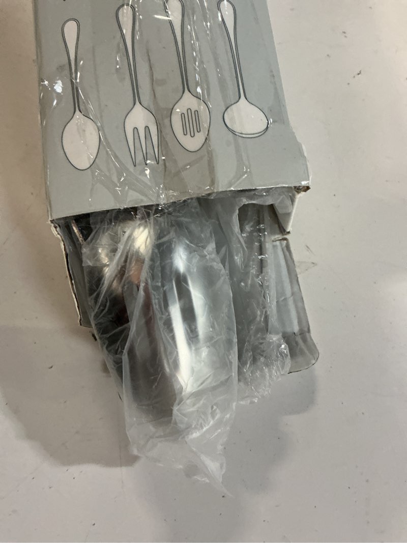 Condition photo showing Good Condition for kingstone 8 piece teardrop serving utensils set, 18/10 stainless steel serving utensils, slotted spoons, forks, tongs, cake server, butter knife for buffet, catering, wedding, party 8-piece silver