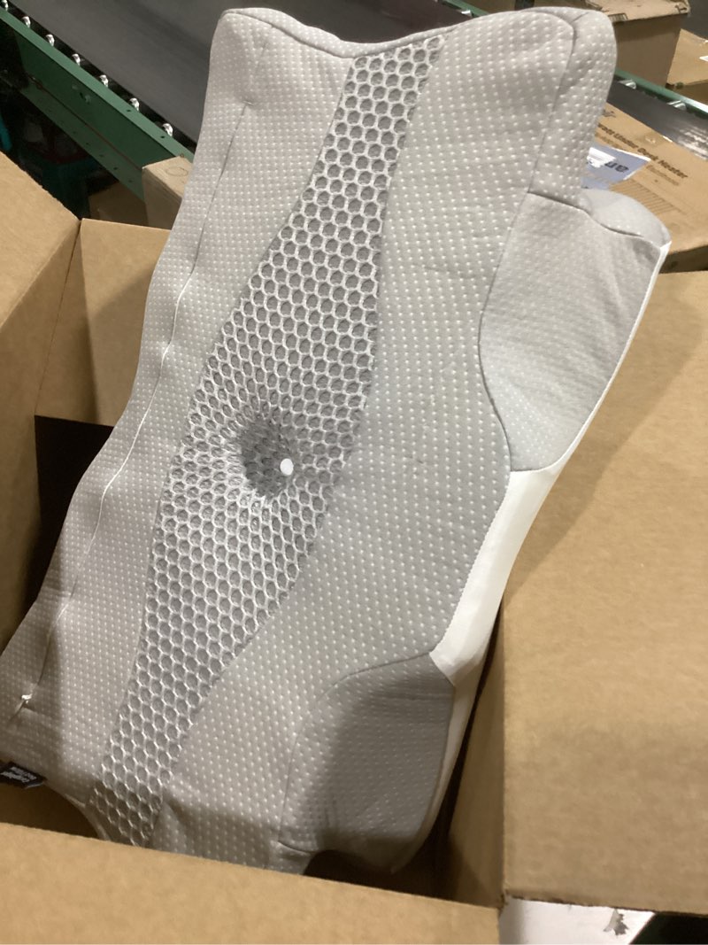 Condition photo showing Good Condition for Ultra Pain Relief Cooling Pillow for Neck Support, Adjustable Cervical Pillow Cozy Sleeping, Odorless Ergonomic Contour Memory Foam Pillows, Orthopedic Bed Pillow for Side Back Stomach Sleeper Grey Queen