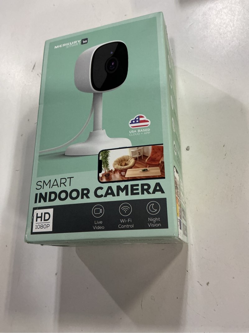 Condition photo showing Good Condition for merkury smart indoor camera 1080p - wi-fi security cam with night vision, white (1-pack)