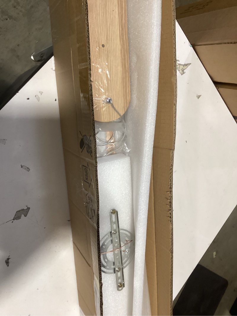 yisdesign 51" 36w wood led linear pendant light fixture led dining room light dimmable hanging light