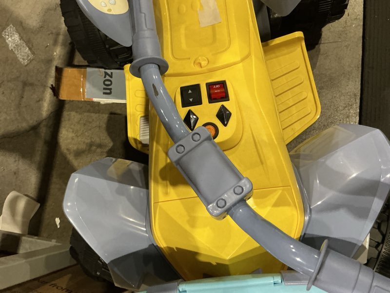 Condition photo showing As Is for bluey 12v atv ride-on with surfboard storage compartment