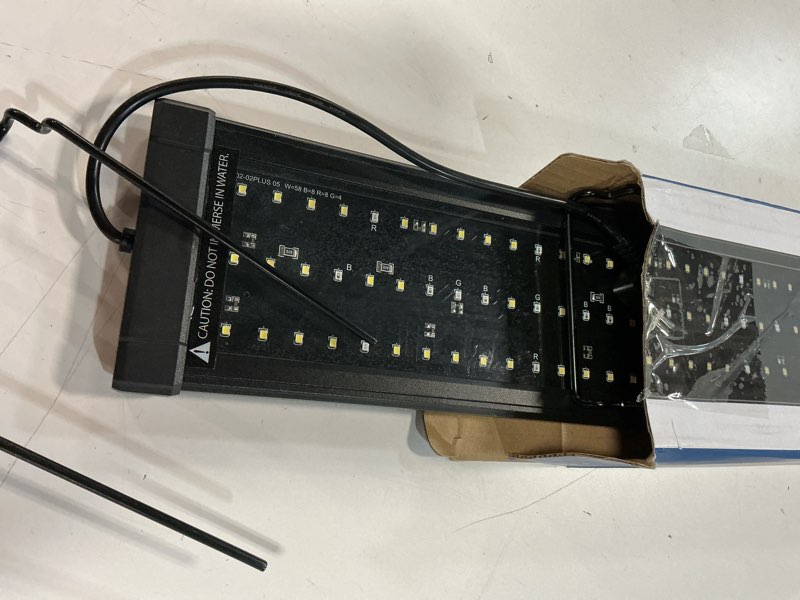 Condition photo showing As Is for NICREW ClassicLED Plus LED Aquarium Light with Timer, 15 Watts, for 18 to 24 Inch Fish Tank Light, Daylight and Moonlight Cycle, Brightness Adjustable 18 - 24 in