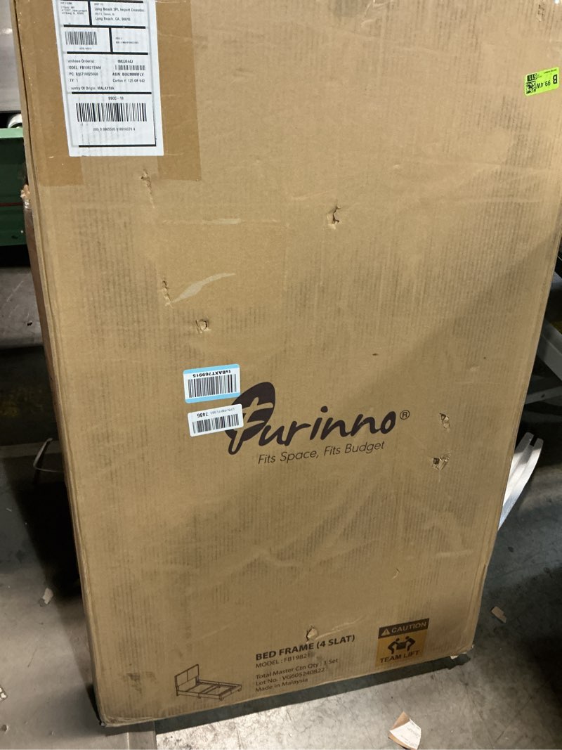 Condition photo showing Good Condition for Furinno FB19821TWH Pessac PU Leather Upholstered Platform, Twin, White