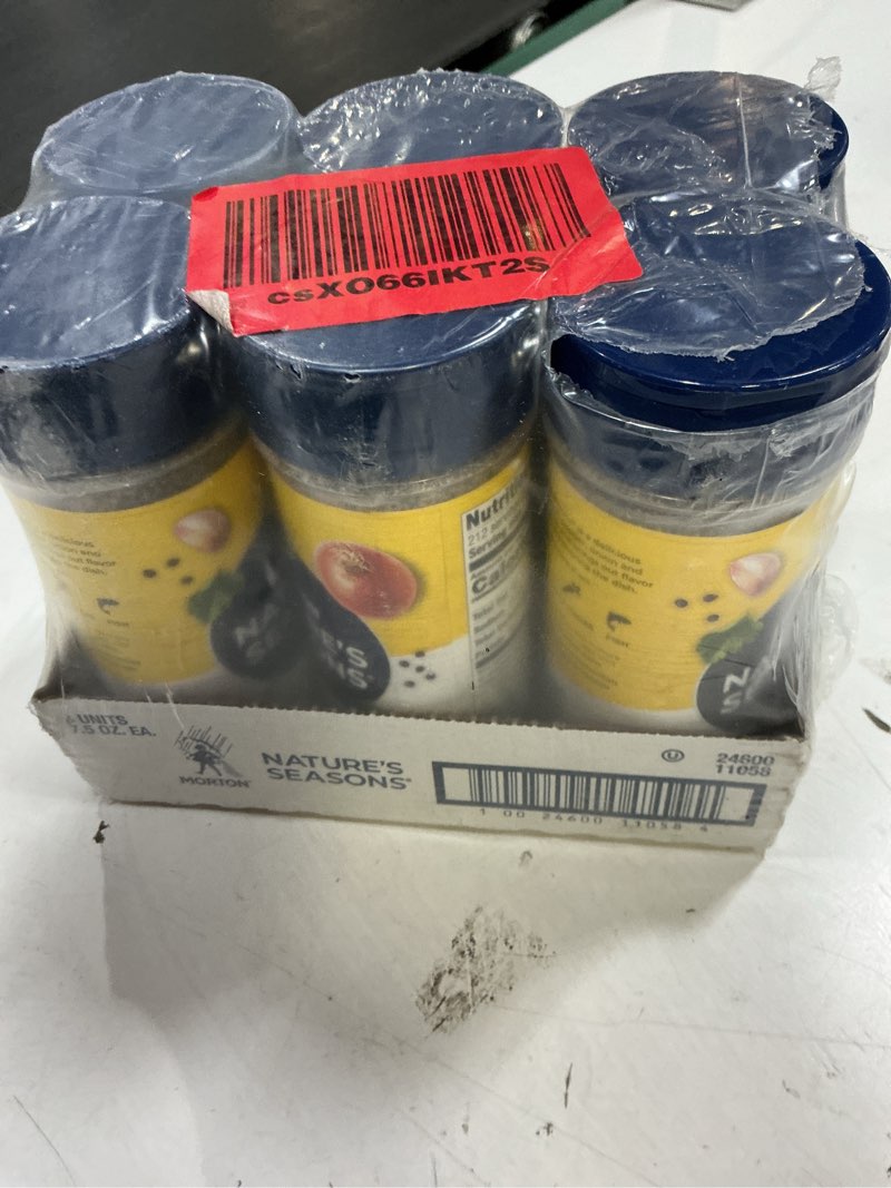 Condition photo showing New/Like New for morton nature's seasons seasoning blend, (7.5 oz), 6-pack, perfect for cooking & seasoning