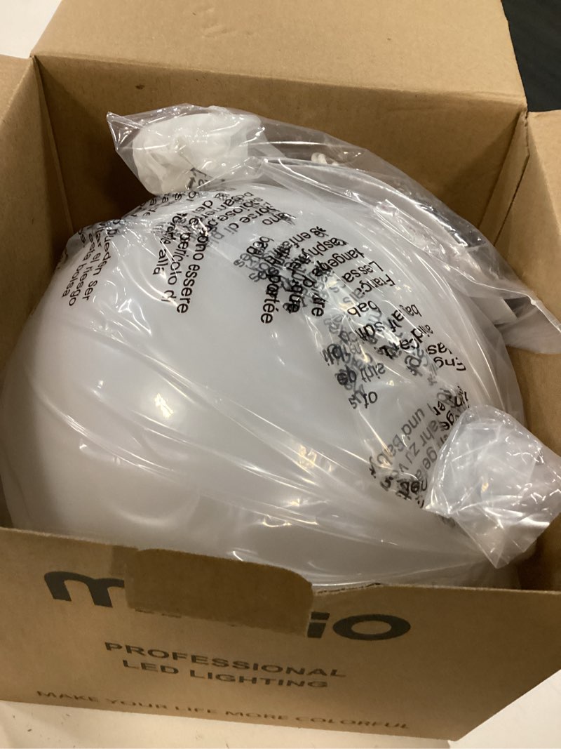 Condition photo showing Good Condition for mr.go 8-inch ultra-fun led glowing ball light w/remote, rgb color changing globe mood lamp, 16 colors 8 brightness 4 lighting modes, waterproof, rechargeable & ac adapter power, stunning light orb ball 8"