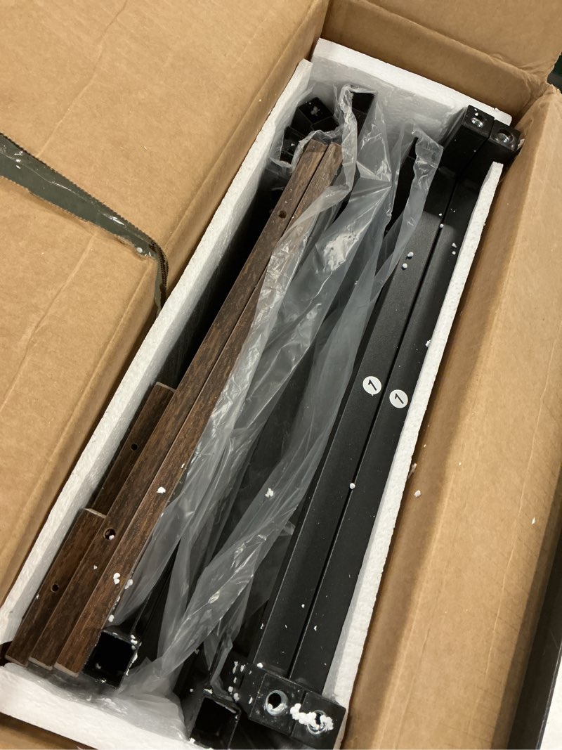 Condition photo showing As Is for Laundry Hamper with Shelf, Laundry Basket 5 Section, Laundry Sorter with Pull-Out Removable Large 5 Color Bags and Movable Wheels, Metal Frame, 5 x 15.87 Gallons (60L), Rustic Brown PF08XLN (5 Bags)54.3"L x 15.74"W x 33.66"H Rustic Brown + 5-Color