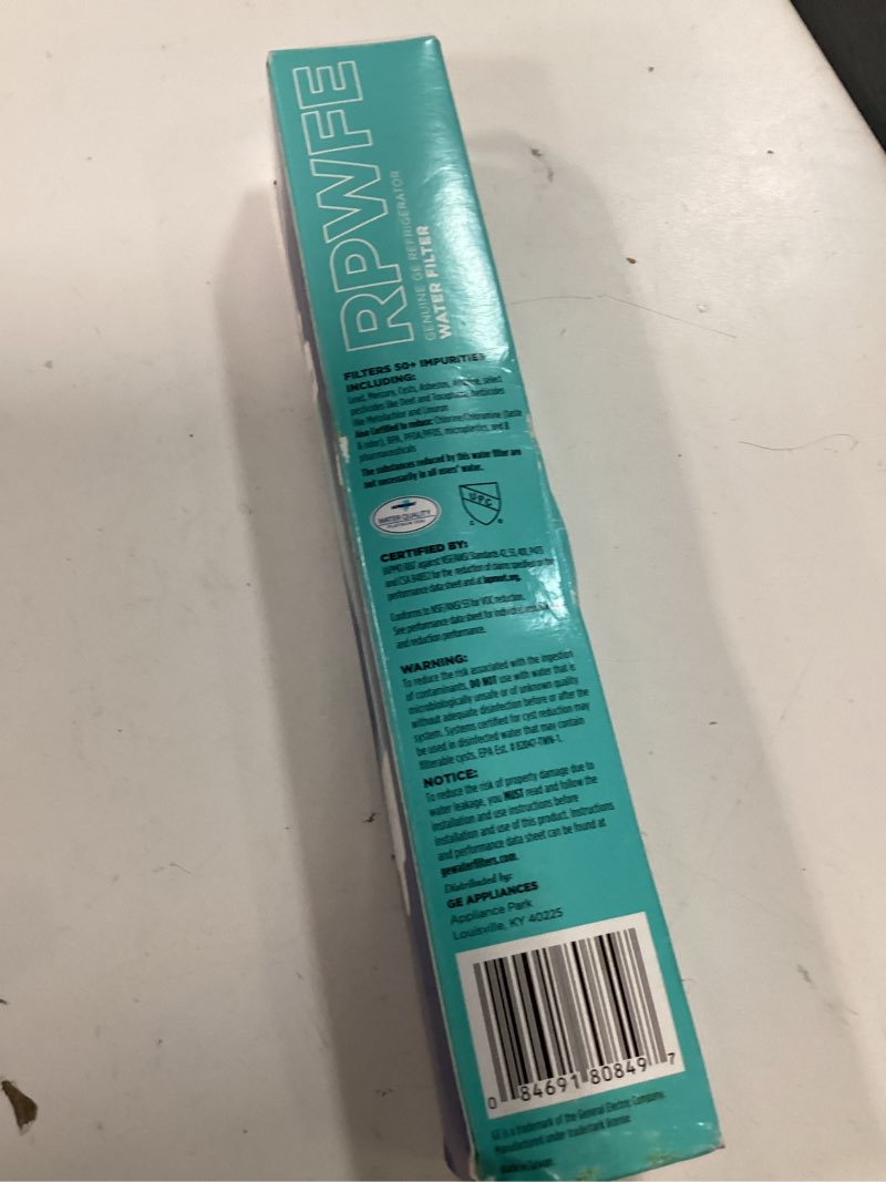Condition photo showing New/Like New for genuine rpwfe replacement water filter for compatible ge refrigerators