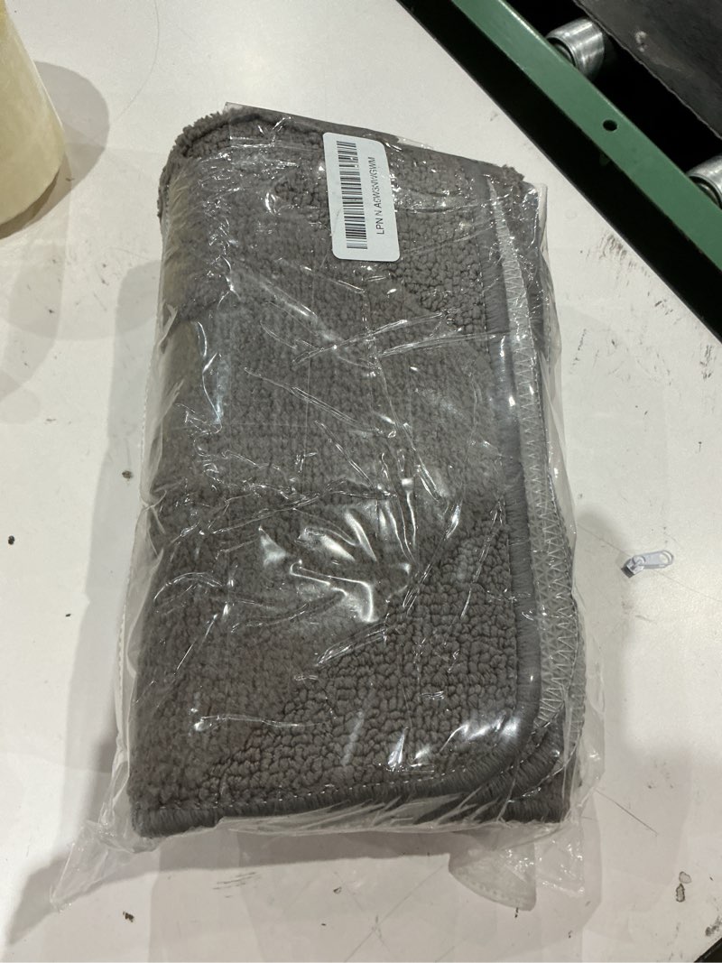 Condition photo showing As Is for olanly door mats indoor, non-slip, absorbent, dirt resist, entrance washable mat, low-profile inside entry doormat for entryway (32x20 inches, grey) 32" x 20" grey