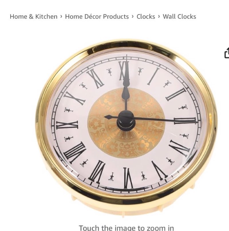 Housoutil Vintage Clock Insert Roman Numerals Clock Movement Retro Design for Home Office and Craft Projects and Easy to Read