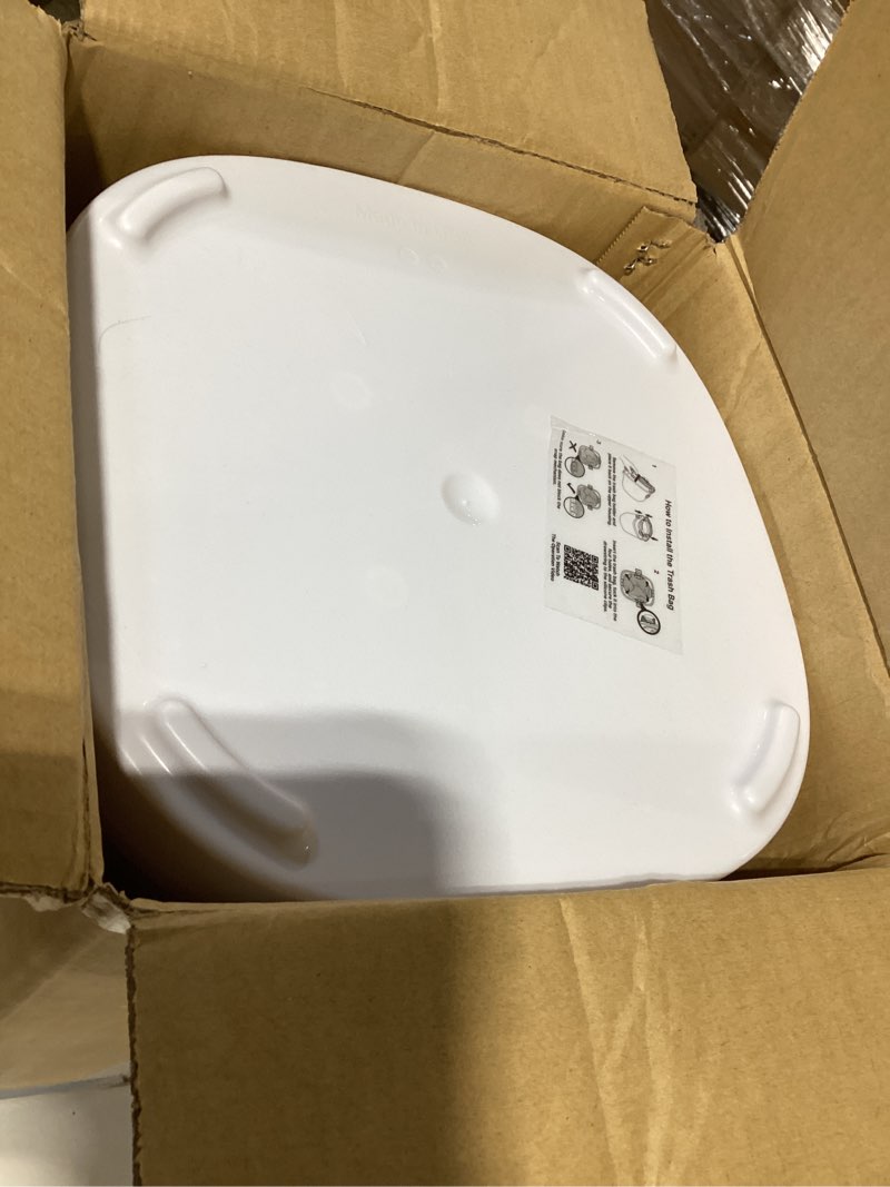 Condition photo showing Good Condition for momcozy diaper pail with patented triple-seal odor control, wide opening, ergonomic height, large capacity with viewing window, childproof lock, fits standard trash bags regular