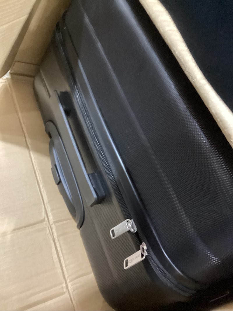 Condition photo showing Good Condition for Amazon Basics 30" Hardside Large Checked Luggage, Hardshell Suitcase With Wheels, Expandable For Up to 15% More Space, With Scratch-Resistant Surface, Four Multi-directional Wheels, Black Black Large Checked