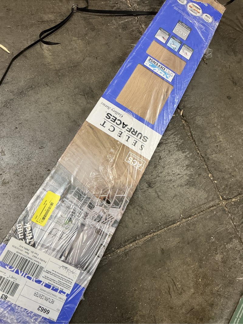 Condition photo showing As Is for select surfaces victoria spilldefense laminate flooring, 17.49 sq. ft. per box