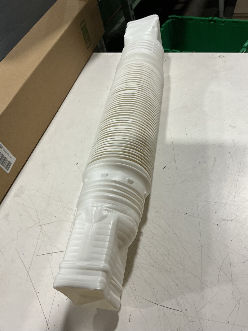 Condition photo showing As Is for flex-drain 85010 downspout extension, white