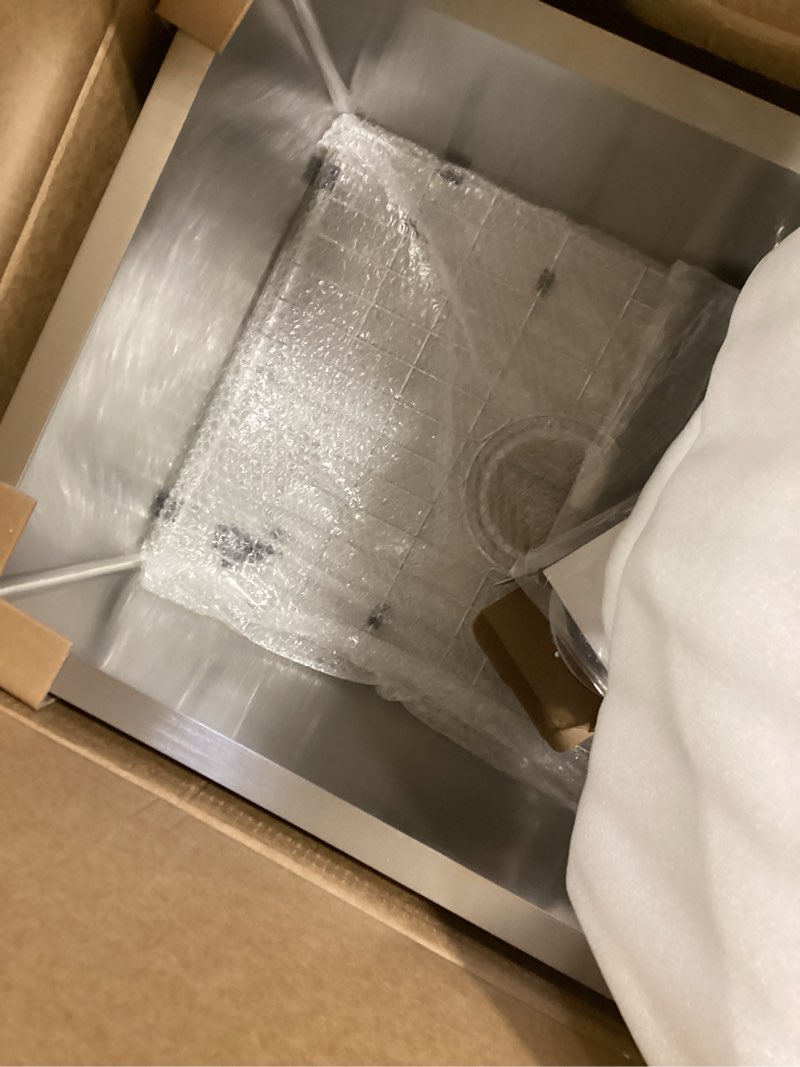 Condition photo showing Good Condition for Kitchen Sink,24x18 Inch Kitchen Sink Stainless Steel Undermount Bar Sink Drop In Stylish and Modern Look Sink With Bottom Grid,Silicon Mat And Drain Assembly Add Elegance & Enhance Usability 24x18 Undermount Stainless