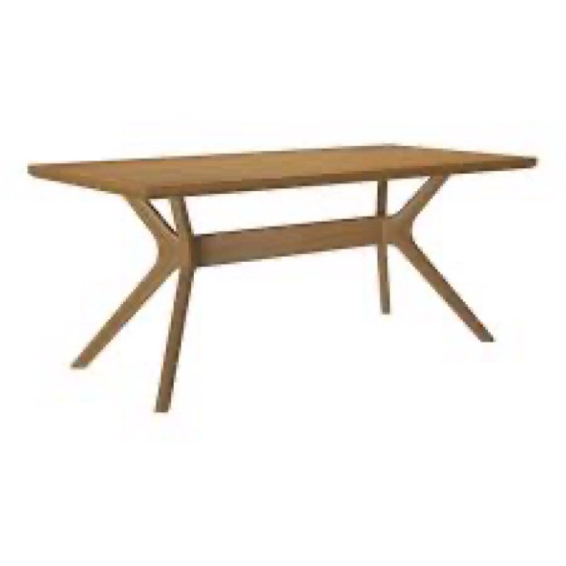 Muhsina Cross Leg Rectangular Dining Table (72in / ( incomplete))1830mm)