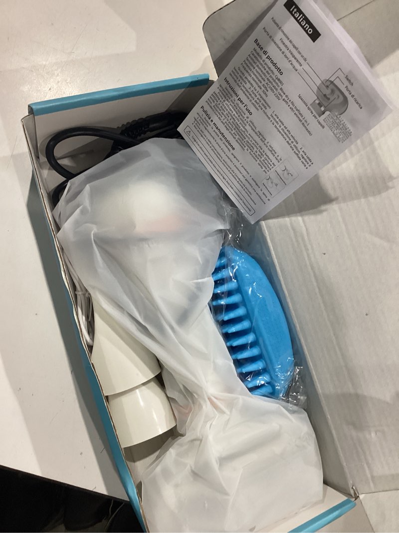 Condition photo showing As Is for 300w quiet pet blow dryer - pet hair dryer for small & medium dogs and cats with removal comb & silicone bath massage brush for home grooming -mist/spray/steam brush for cat & dog