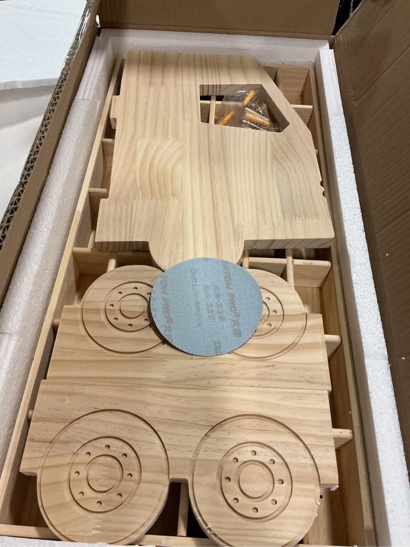 Condition photo showing Good Condition for Wood Toy Car Display Rack, Holds 42 Diecast Cars Model Car Display Case 1/64 Scale Toy Cars Organizer Freestanding or Wall-Mounted Toy Car Storage Cabinet