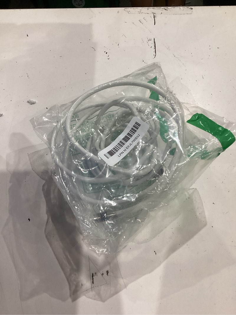 Condition photo showing As Is for g-plug 10ft rg6 coaxial cable connectors set - high-speed internet, broadband and digital tv aerial, satellite sky cable extension- weather-sealed double rubber o-ring and compression connectors white white 10ft